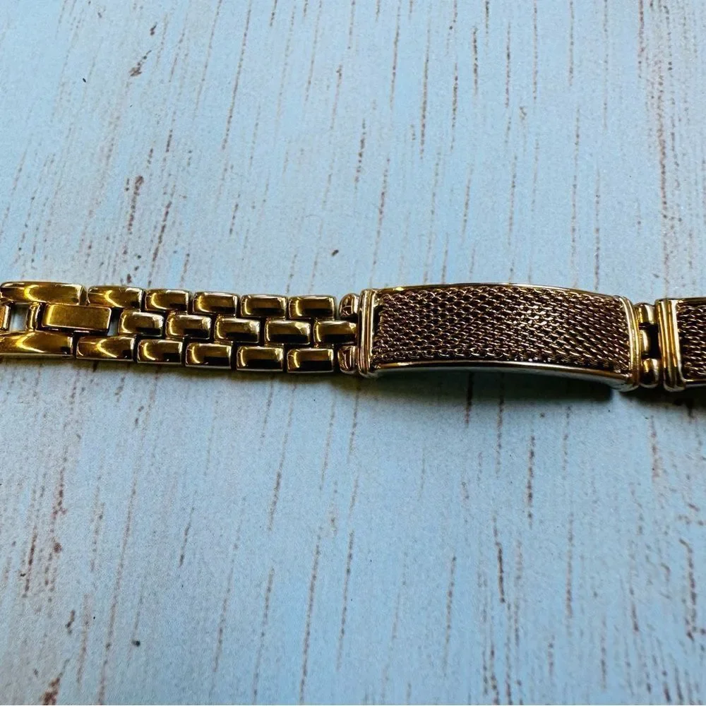 Vintage Gold Mesh‎ Panel Bracelet